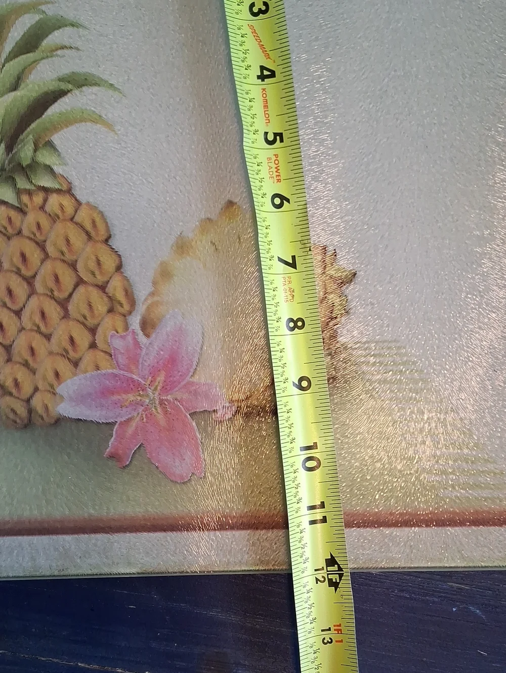 Pineapple Fruit Decorative Glass Cutting Board 12